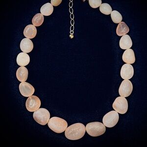 Mine Finds Jay King - Natural Pink Moonstone Nugget Beaded Necklace .925 - DTR